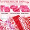 60 Pcs Cotton Jelly Valentine's Day Fabric Roll Heart Fabric Strips Valentine's Day Quilting Roll for Quilting Cloth Patchwork Sewing DIY Craft, 12 Styles